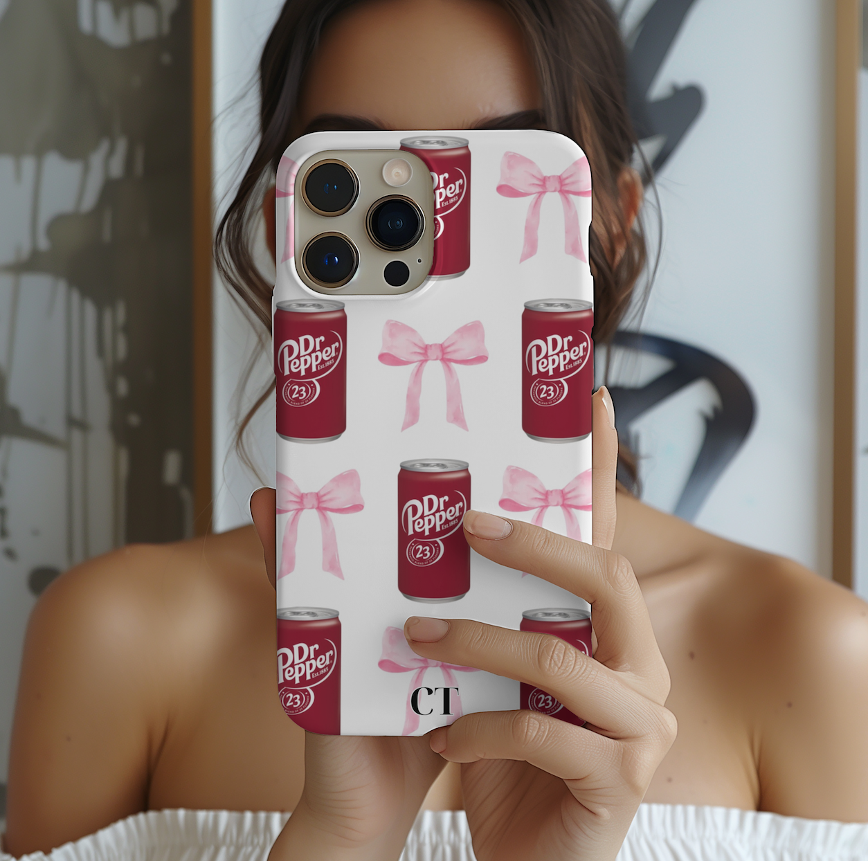 Pink Bow Coquette Dr Pepper Phone Case